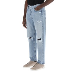 90's destroyed jeans with distressed details