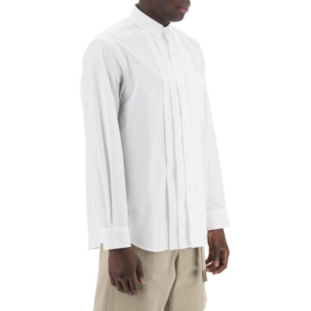 layered poplin effect shirt with