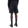 denim bermuda shorts with removable belt