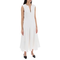 cotton poplin midi dress in