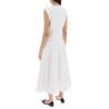 cotton poplin midi dress in