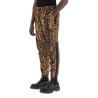 leopard print nylon jogger pants for