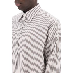 "oversized striped poplin shirt