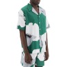 "flower portrait print poplin bowling shirt"