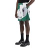 "flower portrait print poplin bermuda shorts