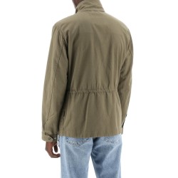 "field jacket in cotton and linen blend"