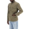 "field jacket in cotton and linen blend"