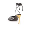 curved heel sandals with elevated