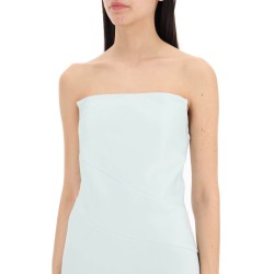 strapless midi dress without