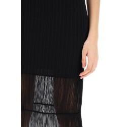 "ribbed knit dress with fringe details"