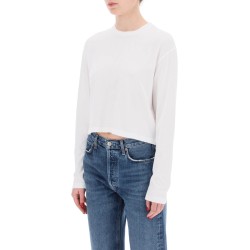 "cropped long-sleeved mason t