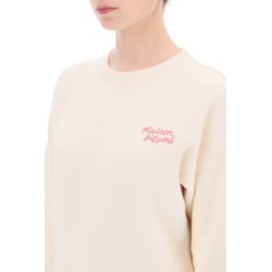 "embroidered logo crewneck