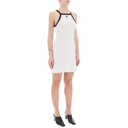 bicolor jersey mini dress in