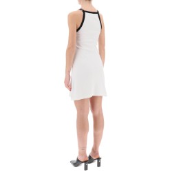 bicolor jersey mini dress in