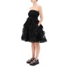 tulle dress with bows and embroidery.