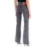 hook-and-eye flared jeans