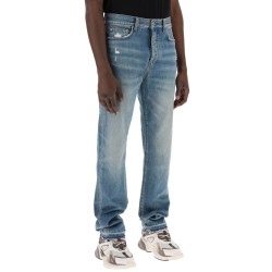 "five-pocket distressed effect jeans"