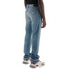 "five-pocket distressed effect jeans"