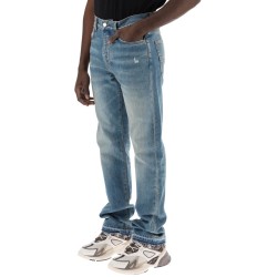 "five-pocket distressed effect jeans"