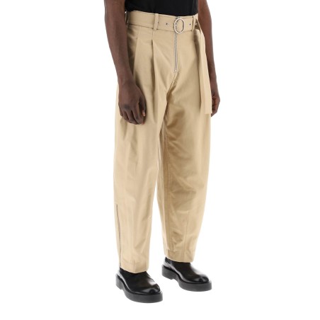 cotton pants with removable belt