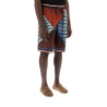 printed silk bermuda shorts set