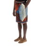 printed silk bermuda shorts set