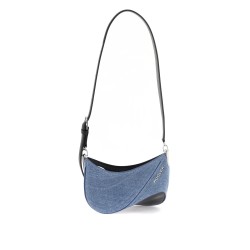 small denim spiral curve 01 shoulder bag