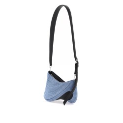 small denim spiral curve 01 shoulder bag