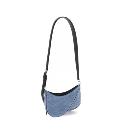 small denim spiral curve 01 shoulder bag