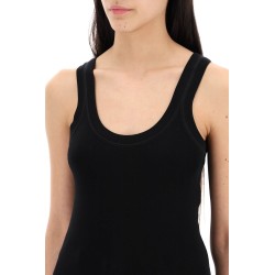 ribbed sleeveless top with