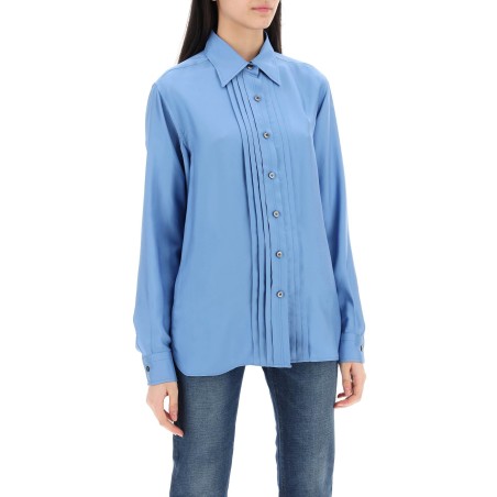 pleated bib shirt with