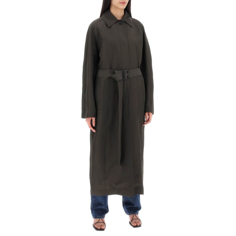 lightweight linen blend coat