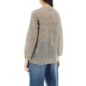 "mesh knit pullover with sequins embell