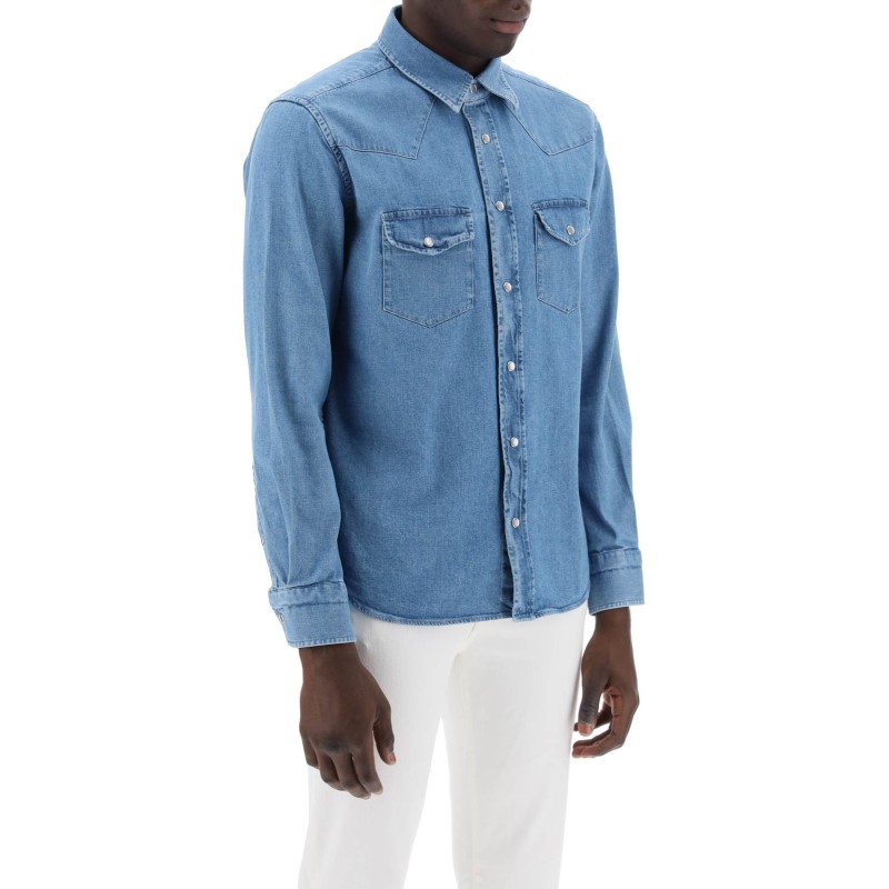 denim western shirt for men