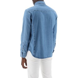 denim western shirt for men