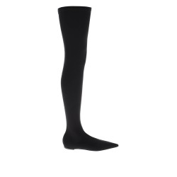 stretch jersey thigh-high boots