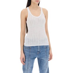 "perforated knit top