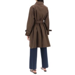 double-breasted midi trench coat