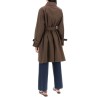 double-breasted midi trench coat