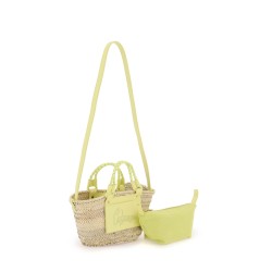 raffia basket bag for