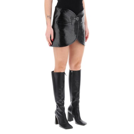 ellipse vinyl mini skirt