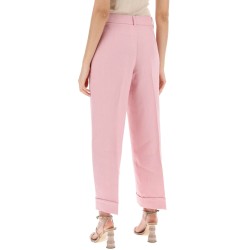 'linen cigarette pants in 'salix