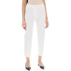 'cecil' stretch cotton cigarette pants