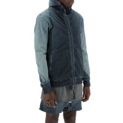 hybrid sweatshirt with zip and hood