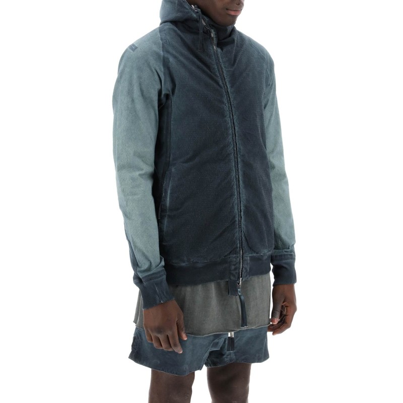 hybrid sweatshirt with zip and hood