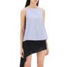 striped sleeveless top in poplin