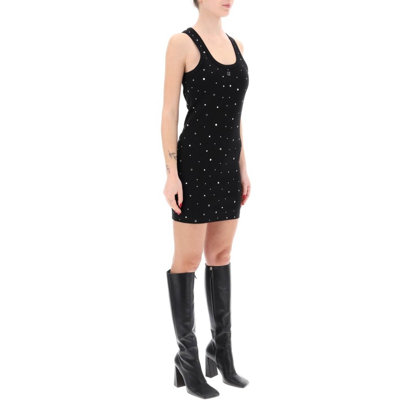 "mini dress with rhinestone