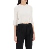 silk and cotton knit ammi crop top in