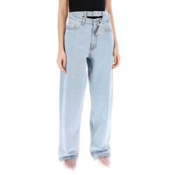 evergreen double-waist jeans