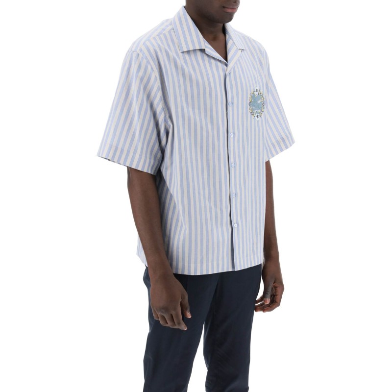 pegasus striped bowling shirt